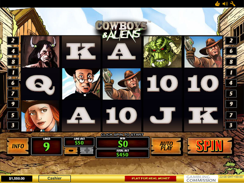 Cowboys and Aliens Spielautomat kostenlos online spielen