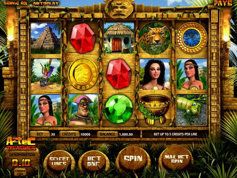 Aztec Treasures Spielautomat kostenlos spielen