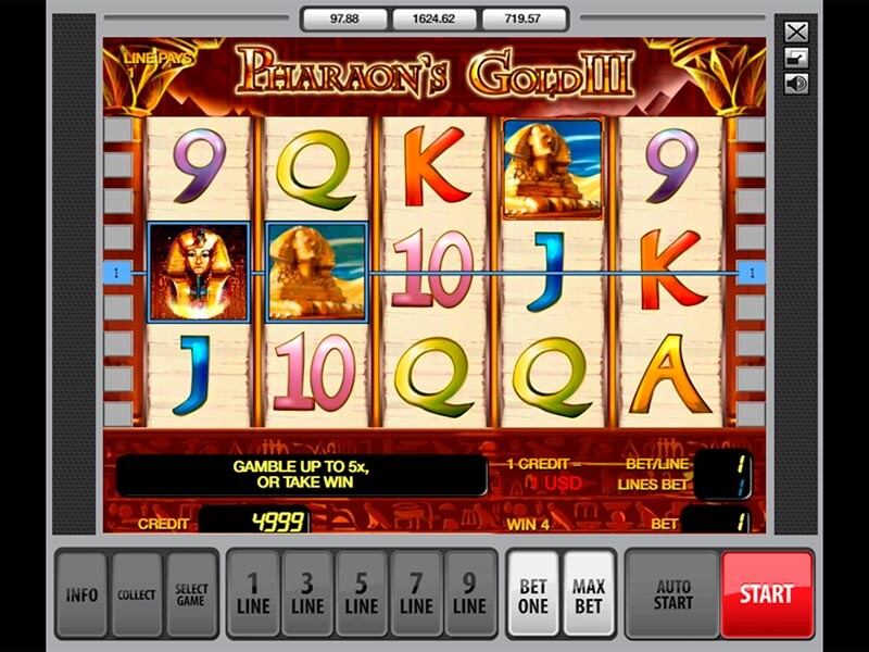 Pharaon’s Gold III Spielautomat kostenlos spielen