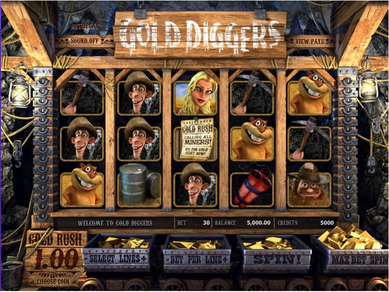 Gold Diggers Spielautomat kostenlos spielen